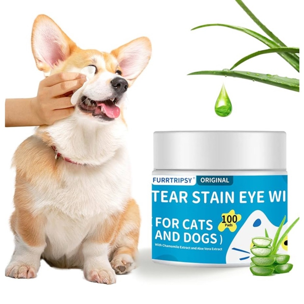 Furrtripsy Tear Stain Eye Wipes for Pets